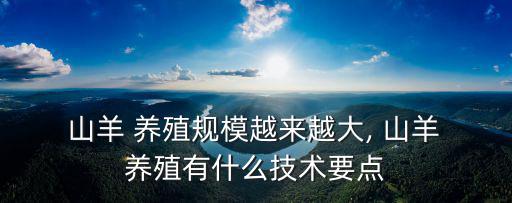 山羊養殖,養殖山羊注意事項