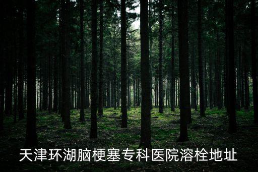 天津市腦梗塞醫(yī)院，天津環(huán)湖腦梗塞專科醫(yī)院溶栓地址