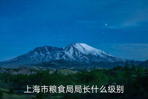 上海市糧食局局長什么級別
