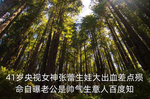 41歲央視女神張蕾生娃大出血差點殞命自曝老公是帥氣生意人百度知