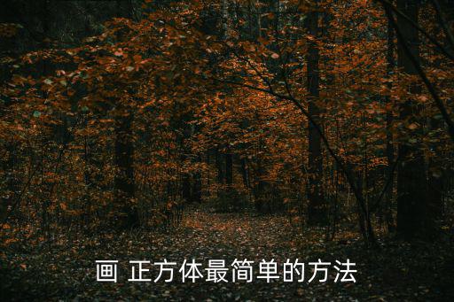 畫 正方體最簡單的方法