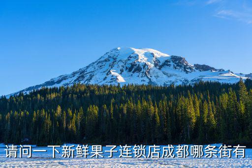 請問一下新鮮果子連鎖店成都哪條街有