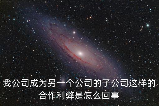 我公司成為另一個(gè)公司的子公司這樣的合作利弊是怎么回事