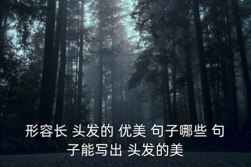 描寫頭發的優美句子,第二集:美國女子秀發如瀑布般傾瀉而下