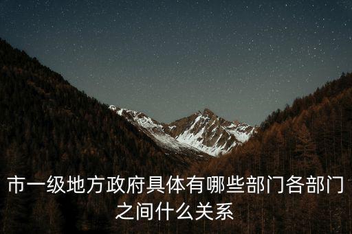 市一級地方政府具體有哪些部門各部門之間什么關系