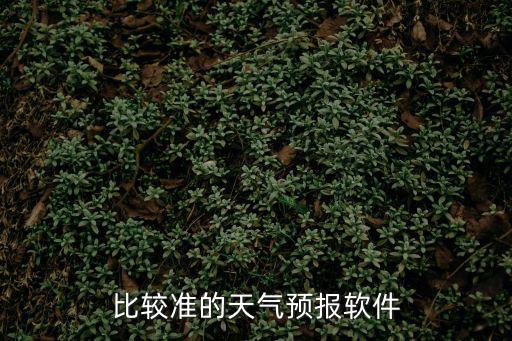 比較準的天氣預報軟件