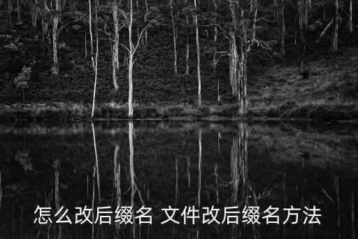 怎么改后綴名 文件改后綴名方法