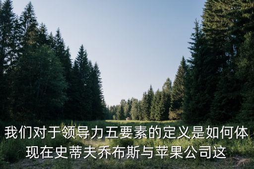 我們對于領(lǐng)導(dǎo)力五要素的定義是如何體現(xiàn)在史蒂夫喬布斯與蘋果公司這