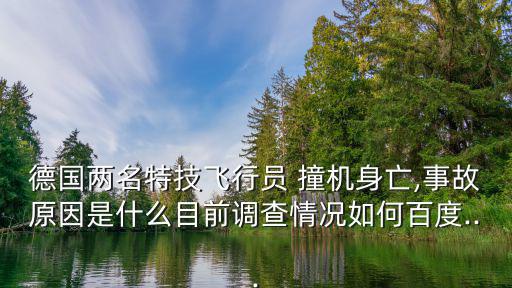 德國兩名特技飛行員 撞機身亡,事故原因是什么目前調(diào)查情況如何百度...