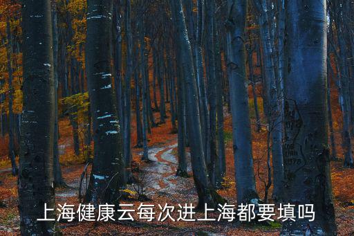 上海健康云每次進上海都要填嗎