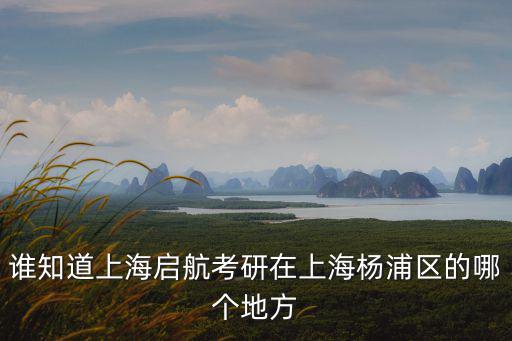 誰知道上海啟航考研在上海楊浦區的哪個地方