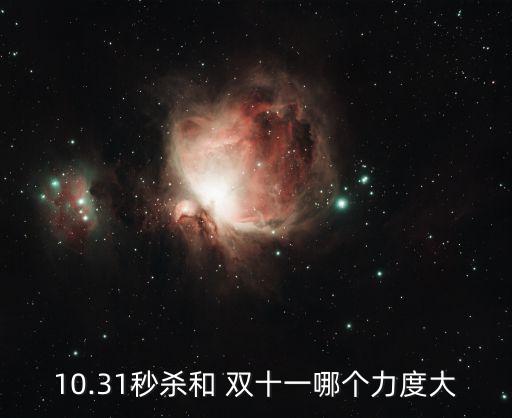 10.31秒殺和 雙十一哪個力度大