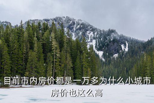目前市內(nèi)房?jī)r(jià)都是一萬多為什么小城市房?jī)r(jià)也這么高