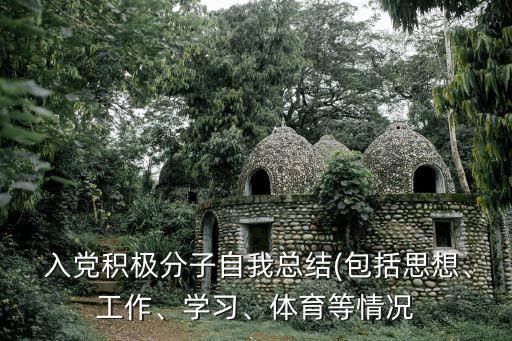  入黨積極分子自我總結(包括思想、工作、學習、體育等情況