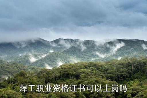 焊工職業(yè)資格證書可以上崗嗎
