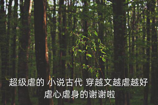 超級虐的 小說古代 穿越文越虐越好 虐心虐身的謝謝啦