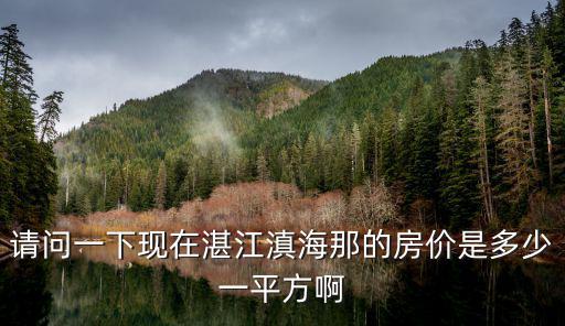 湛江126平的房價如何，請問一下現在湛江滇海那的房價是多少一平方啊