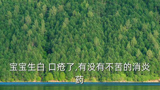 寶寶生白 口瘡了,有沒有不苦的消炎藥