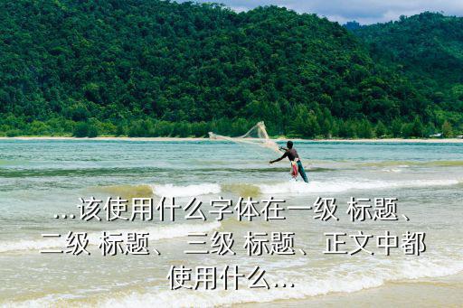 ...該使用什么字體在一級(jí) 標(biāo)題、二級(jí) 標(biāo)題、 三級(jí) 標(biāo)題、正文中都使用什么...
