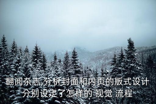 翻閱雜志,分析封面和內頁的版式設計分別設定了怎樣的 視覺 流程