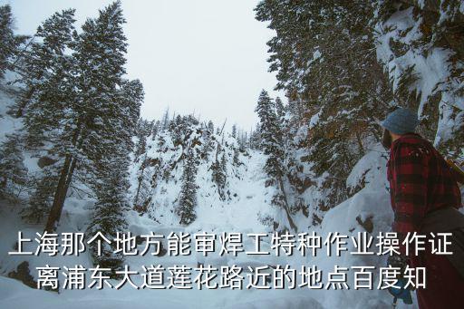 上海那個地方能審焊工特種作業操作證離浦東大道蓮花路近的地點百度知