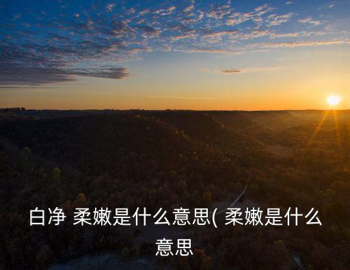 白凈 柔嫩是什么意思( 柔嫩是什么意思