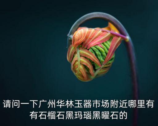 請問一下廣州華林玉器市場附近哪里有有石榴石黑瑪瑙黑曜石的