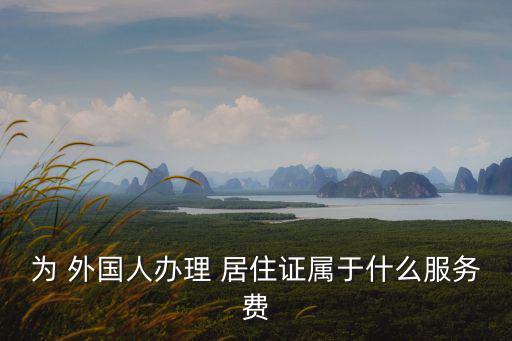 為 外國人辦理 居住證屬于什么服務費