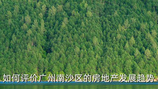 如何評價廣州南沙區的房地產發展趨勢