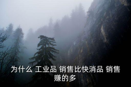 為什么 工業(yè)品 銷(xiāo)售比快消品 銷(xiāo)售賺的多