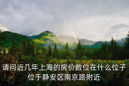 請問近幾年上海的房價數(shù)位在什么位子位于靜安區(qū)南京路附近
