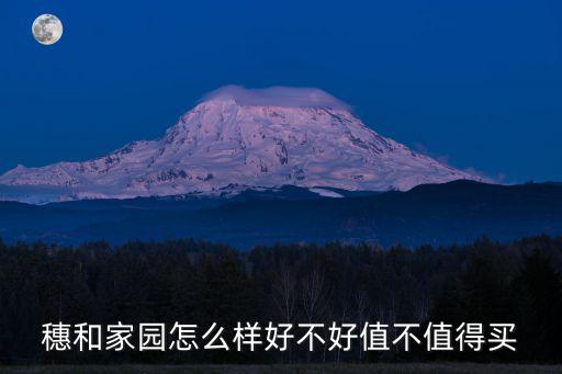 穗和家園怎么樣好不好值不值得買