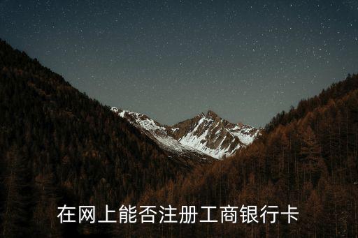 在網(wǎng)上能否注冊(cè)工商銀行卡