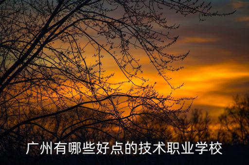 廣州有哪些好點的技術職業學校
