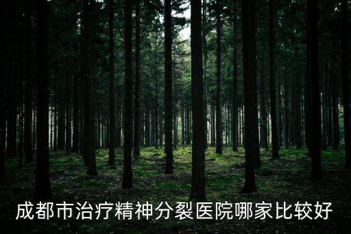 成都市精神健康醫院哪家好，四川省成都市最好的精神病醫院是哪一家