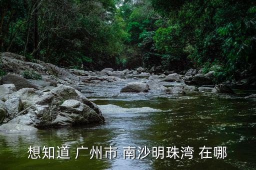想知道 廣州市 南沙明珠灣 在哪