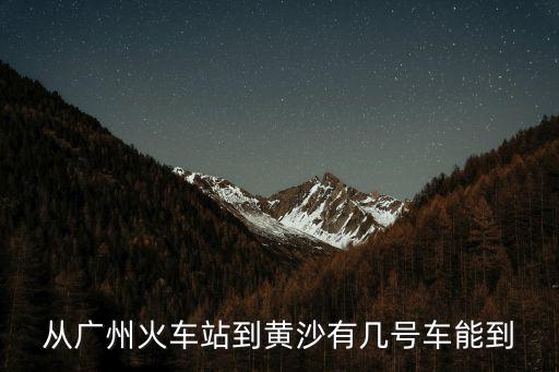 從廣州火車站到黃沙有幾號車能到