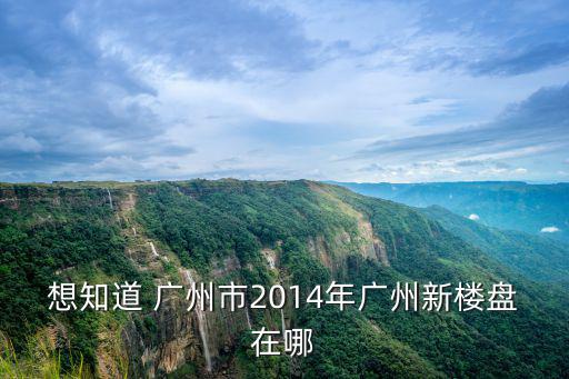 想知道 廣州市2014年廣州新樓盤在哪