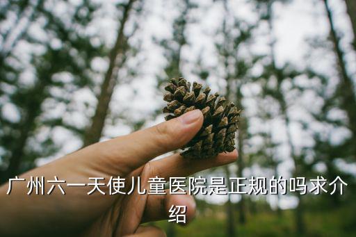 廣州六一天使兒童醫(yī)院是正規(guī)的嗎求介紹