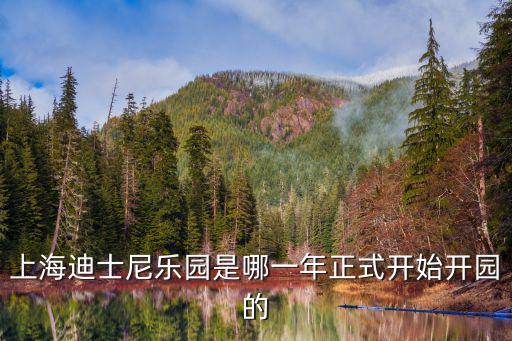 上海迪士尼樂園是哪一年正式開始開園的