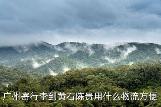 廣州寄行李到黃石陳貴用什么物流方便