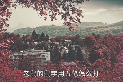 老鼠的鼠字用五筆怎么打