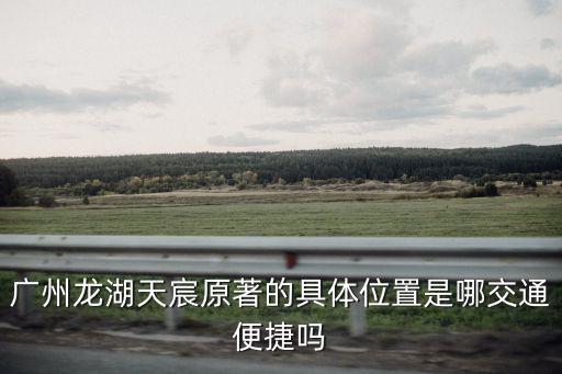 廣州龍湖天宸原著的具體位置是哪交通便捷嗎