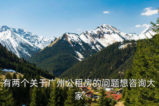 有兩個關于廣州公租房的問題想咨詢大家