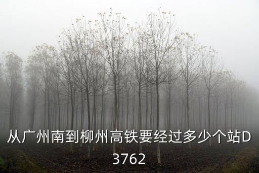 廣州南到廣西有多少個高鐵站，廣州南站到容桂高鐵有幾個站到容桂