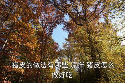  豬皮的做法有哪些 涼拌 豬皮怎么做好吃