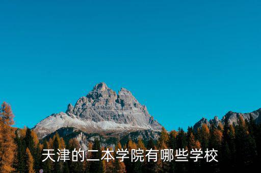 天津的二本學院有哪些學校