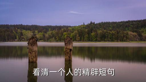  看清一個人的精辟短句