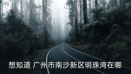 想知道 廣州市南沙新區(qū)明珠灣在哪