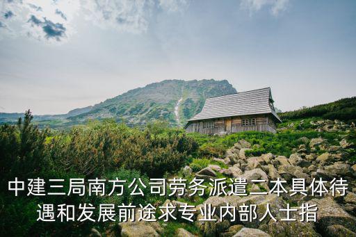 中建三局南方公司勞務(wù)派遣二本具體待遇和發(fā)展前途求專業(yè)內(nèi)部人士指